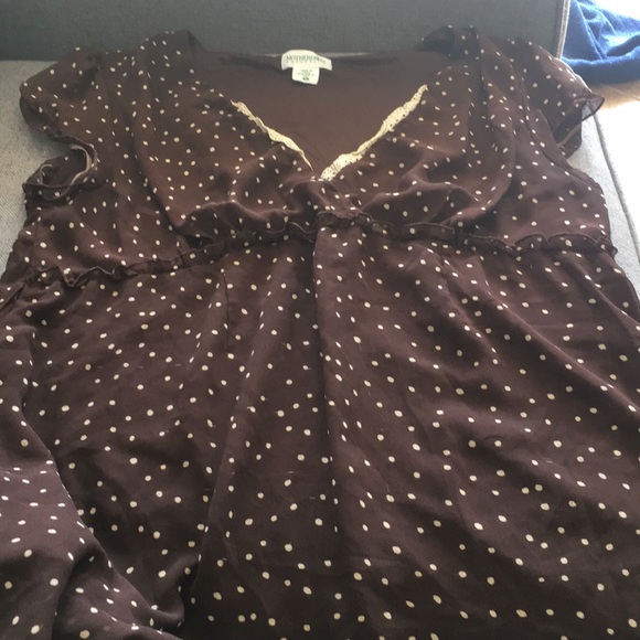 Brown and cream maternity blouse (large) - Picture 1 of 4